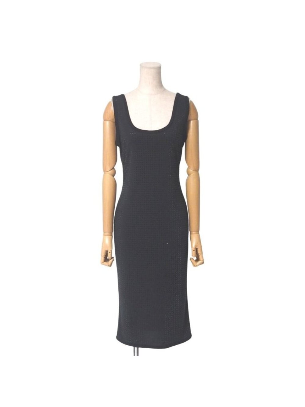 Versace Jeans Dress 40 Sleeveless Bijou Dot Logo Plate